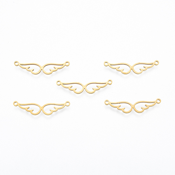 PandaHall 201 Stainless Steel Connector Charms, Wing, Real 18K Gold Plated, 7x28.5x1mm, Hole: 1.4mm Stainless Steel+Rhinestone Wing
PandaHall 201 Stainless Steel Connector Charms, Wing, Real 18K Gold Plated, 7x28.5x1mm, Hole: 1.4mm Stainless Steel+Rhinestone Wing