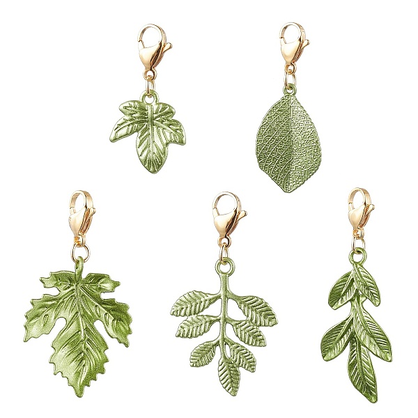 PandaHall Painting Alloy Leaf Pendant Decorations, Lobster Claw Clasps Ornaments for Bag Key Chain, Yellow Green, 38.5~63mm, Leaf...
PandaHall Painting Alloy Leaf Pendant Decorations, Lobster Claw Clasps Ornaments for Bag Key Chain, Yellow Green, 38.5~63mm, Leaf...