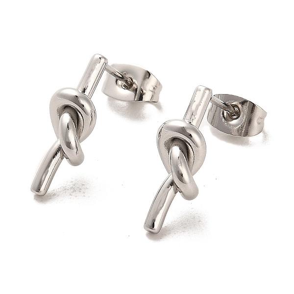 PandaHall 304 Stainless Steel Stud Earrings, Knot, Stainless Steel Color, 16x5.5mm 304 Stainless Steel
PandaHall 304 Stainless Steel Stud Earrings, Knot, Stainless Steel Color, 16x5.5mm 304 Stainless Steel