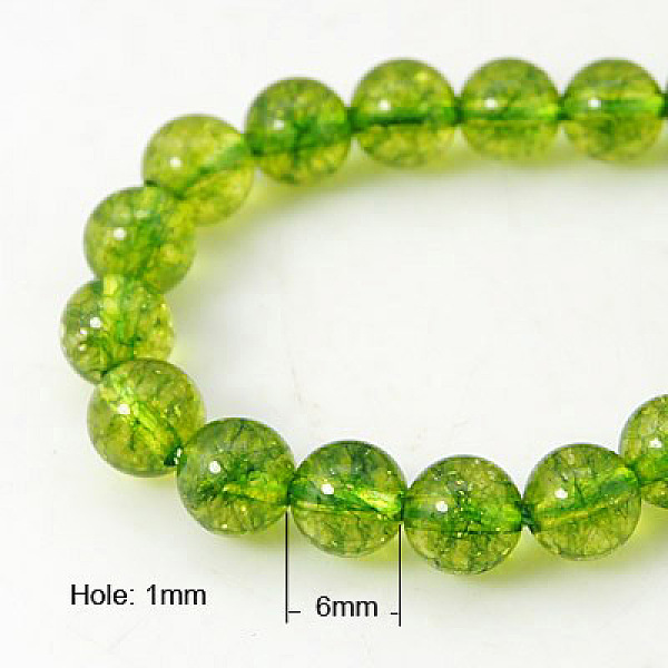 PandaHall Natural Quartz Crystal Beads Strands, Round, Dyed & Heated, Lawn Green, 6mm, Hole: 1mm, about 32pcs/strand, 7.6 inch Quartz...
PandaHall Natural Quartz Crystal Beads Strands, Round, Dyed & Heated, Lawn Green, 6mm, Hole: 1mm, about 32pcs/strand, 7.6 inch Quartz...