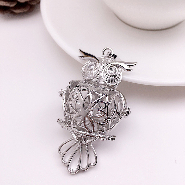PandaHall Brass Bead Cage Pendants, Hollow Owl Charms, for Chime Ball Pendant Necklaces Making, Platinum, 18mm Brass Owl
PandaHall Brass Bead Cage Pendants, Hollow Owl Charms, for Chime Ball Pendant Necklaces Making, Platinum, 18mm Brass Owl