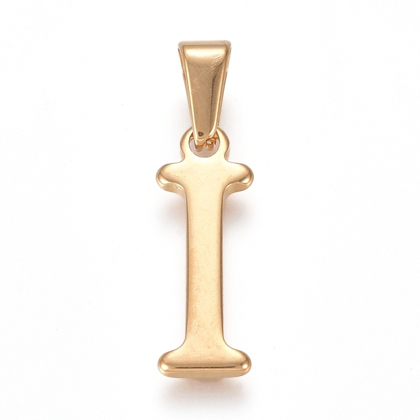 PandaHall 304 Stainless Steel Pendants, Golden, Initial Letter.I, 21x7x1.8mm, Hole: 3x7mm 304 Stainless Steel Letter
PandaHall 304 Stainless Steel Pendants, Golden, Initial Letter.I, 21x7x1.8mm, Hole: 3x7mm 304 Stainless Steel Letter