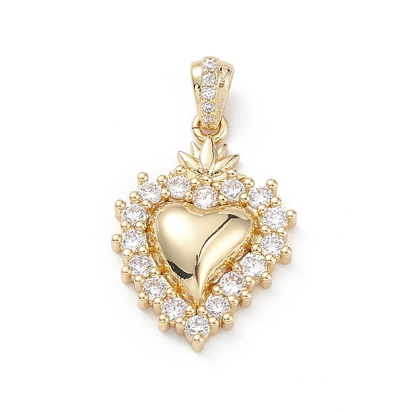 PandaHall Rack Plating Brass Micro Pave Clear Cubic Zirconia Pendants, Sacred Heart Charms, Long-Lasting Plated, Cadmium Free & Lead Free...
PandaHall Rack Plating Brass Micro Pave Clear Cubic Zirconia Pendants, Sacred Heart Charms, Long-Lasting Plated, Cadmium Free & Lead Free...