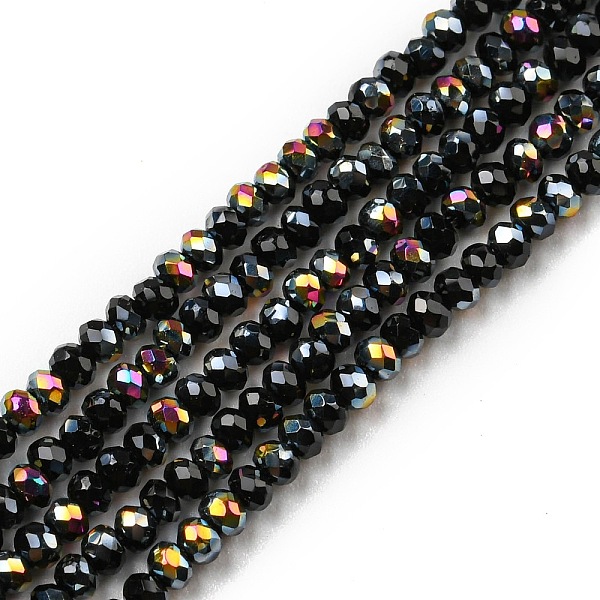 PandaHall Electroplate Glass Beads Strands, Half Plated, Faceted, Rondelle, Black, 2~2.3x1.7~1.9mm, Hole: 0.3mm, about 208~214pcs/strand...
PandaHall Electroplate Glass Beads Strands, Half Plated, Faceted, Rondelle, Black, 2~2.3x1.7~1.9mm, Hole: 0.3mm, about 208~214pcs/strand...