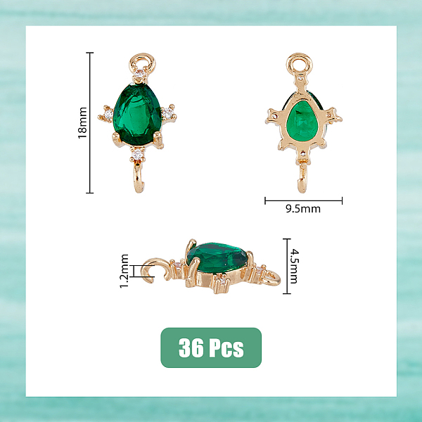 PandaHall DICOSMETIC 36Pcs 9 Colors Glass Connector Charms, Teardrop Links, with Brass Micro Pave Cubic Zirconia Findings, Faceted, Light..., Multicolor
PandaHall DICOSMETIC 36Pcs 9 Colors Glass Connector Charms, Teardrop Links, with Brass Micro Pave Cubic Zirconia Findings, Faceted, Light..., Multicolor