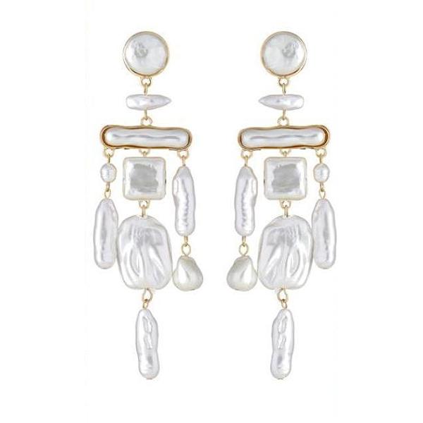 PandaHall ABS Imitating Baroque Pearl Geometry Chandelier Earrings, Golden Alloy Long Tassel Earrings, WhiteSmoke, 114.5x29.5mm, Pin: 0.65mm..., White
PandaHall ABS Imitating Baroque Pearl Geometry Chandelier Earrings, Golden Alloy Long Tassel Earrings, WhiteSmoke, 114.5x29.5mm, Pin: 0.65mm..., White