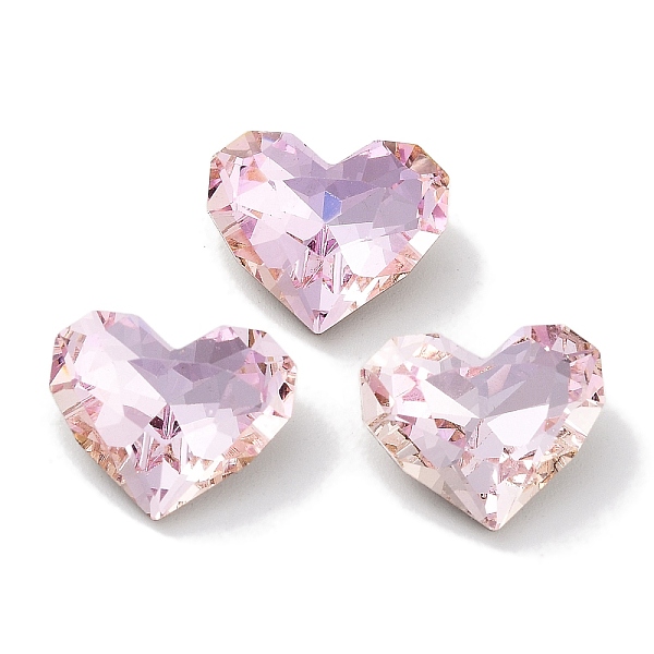 PandaHall Glass Rhinestone Cabochons, Point Back & Back Plated, Faceted, Heart, Light Peach, 10x12x5mm Glass Rhinestone Heart Pink
PandaHall Glass Rhinestone Cabochons, Point Back & Back Plated, Faceted, Heart, Light Peach, 10x12x5mm Glass Rhinestone Heart Pink