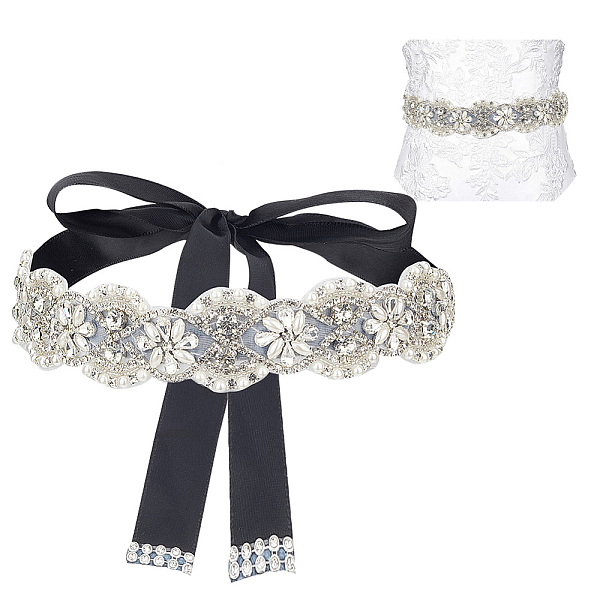 PandaHall Brass Flower Bridal Belt with Glass Rhinestones for Wedding Dress, Polyester Ribbon with ABS Plastic Pearl Beaded Exquisite Sash..., Black
PandaHall Brass Flower Bridal Belt with Glass Rhinestones for Wedding Dress, Polyester Ribbon with ABS Plastic Pearl Beaded Exquisite Sash..., Black