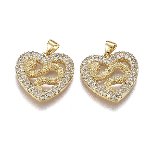 PandaHall Brass Micro Pave Clear Cubic Zirconia Pendants, with Snap on Bails, Long-Lasting Plated, Heart with Dragon, Real 18K Gold Plated...
PandaHall Brass Micro Pave Clear Cubic Zirconia Pendants, with Snap on Bails, Long-Lasting Plated, Heart with Dragon, Real 18K Gold Plated...