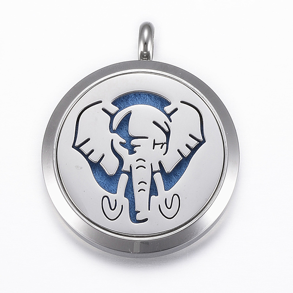 PandaHall 316 Surgical Stainless Steel Diffuser Locket Pendants, with Perfume Pad and Magnetic Clasps, Flat Round with Elephant, Stainless..., Blue
PandaHall 316 Surgical Stainless Steel Diffuser Locket Pendants, with Perfume Pad and Magnetic Clasps, Flat Round with Elephant, Stainless..., Blue