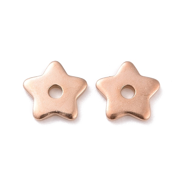 PandaHall Ion Plating(IP) 304 Stainless Steel Beads, Star, Rose Gold, 6x6x1mm, Hole: 1.2mm 304 Stainless Steel Star
PandaHall Ion Plating(IP) 304 Stainless Steel Beads, Star, Rose Gold, 6x6x1mm, Hole: 1.2mm 304 Stainless Steel Star