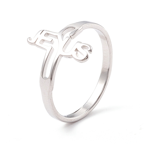 PandaHall Word Jesus 304 Stainless Steel Finger Ring for Women, Stainless Steel Color, Inner Diameter: US Size 6 1/2(16.9mm) 304 Stainless...
PandaHall Word Jesus 304 Stainless Steel Finger Ring for Women, Stainless Steel Color, Inner Diameter: US Size 6 1/2(16.9mm) 304 Stainless...