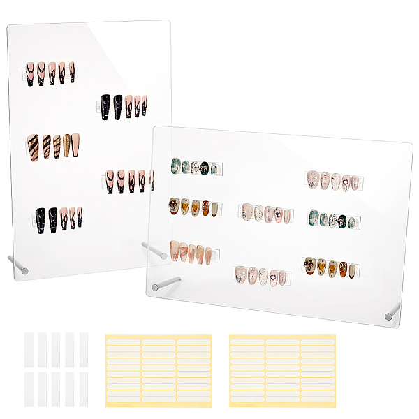 PandaHall 2 Sets 2 Style Assembled Acrylic Nail Art Display Rack, Ladder Nail Art Card Holder for Nail Salon, with Screws, Clear, Finished...
PandaHall 2 Sets 2 Style Assembled Acrylic Nail Art Display Rack, Ladder Nail Art Card Holder for Nail Salon, with Screws, Clear, Finished...
