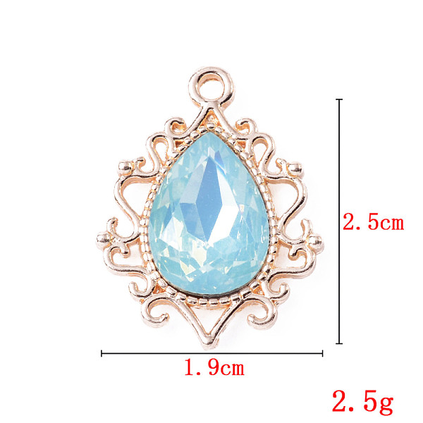 PandaHall Alloy Pendants, with Rhinestone, Cadmium Free & Lead Free, Light Gold, Teardrop, Sky Blue, 25x19x5mm, Hole: 1.6mm Alloy+Rhinestone...
PandaHall Alloy Pendants, with Rhinestone, Cadmium Free & Lead Free, Light Gold, Teardrop, Sky Blue, 25x19x5mm, Hole: 1.6mm Alloy+Rhinestone...