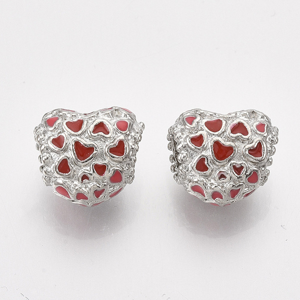PandaHall Alloy European Beads, with Red Enamel, Large Hole Beads, Heart, Platinum, 10x12x7.5mm, Hole: 4.5mm Alloy+Enamel Heart Red
PandaHall Alloy European Beads, with Red Enamel, Large Hole Beads, Heart, Platinum, 10x12x7.5mm, Hole: 4.5mm Alloy+Enamel Heart Red