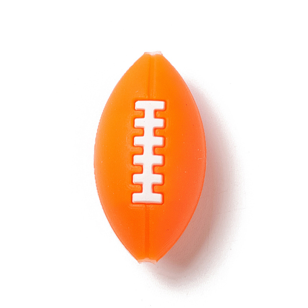 PandaHall Silicone Focal Beads, Rugby, Dark Orange, 26x14x13mm, Hole: 3mm Silicone Sports
PandaHall Silicone Focal Beads, Rugby, Dark Orange, 26x14x13mm, Hole: 3mm Silicone Sports