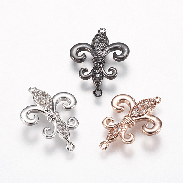 PandaHall Brass Micro Pave Cubic Zirconia Links, Fleur De Lis, Clear, Mixed Color, 24x18x2mm, Hole: 1mm Brass+Cubic Zirconia Flower Clear
PandaHall Brass Micro Pave Cubic Zirconia Links, Fleur De Lis, Clear, Mixed Color, 24x18x2mm, Hole: 1mm Brass+Cubic Zirconia Flower Clear