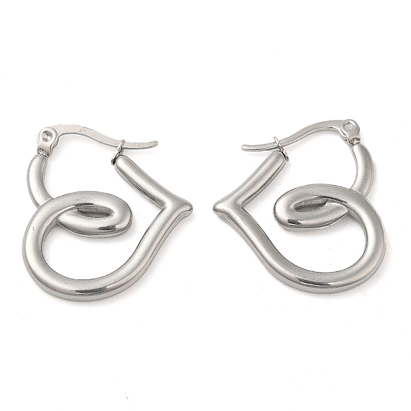 PandaHall 304 Stainless Steel Wire Wrap Hoop Earrings for Women, Heart, Stainless Steel Color, 24.5x3mm 304 Stainless Steel Heart
PandaHall 304 Stainless Steel Wire Wrap Hoop Earrings for Women, Heart, Stainless Steel Color, 24.5x3mm 304 Stainless Steel Heart