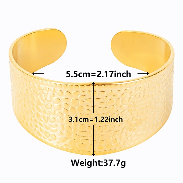 PandaHall Stylish European and American Texture 304 Stainless Steel Cuff Bangles for Women Stainless Steel
PandaHall Stylish European and American Texture 304 Stainless Steel Cuff Bangles for Women Stainless Steel