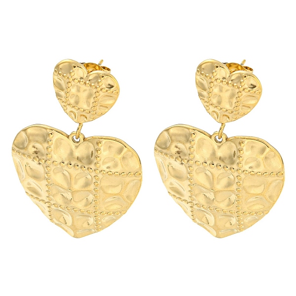 PandaHall Ion Plating(IP) 304 Stainless Steel Ear Studs, Heart, Real 18K Gold Plated, 42x27mm 304 Stainless Steel Heart
PandaHall Ion Plating(IP) 304 Stainless Steel Ear Studs, Heart, Real 18K Gold Plated, 42x27mm 304 Stainless Steel Heart