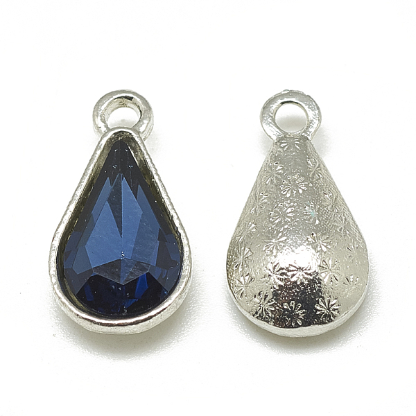 PandaHall Alloy Glass Pendants, Faceted, teardrop, Platinum, Prussian Blue, 18x10x5mm, Hole: 2mm Alloy+Glass Teardrop Blue
PandaHall Alloy Glass Pendants, Faceted, teardrop, Platinum, Prussian Blue, 18x10x5mm, Hole: 2mm Alloy+Glass Teardrop Blue