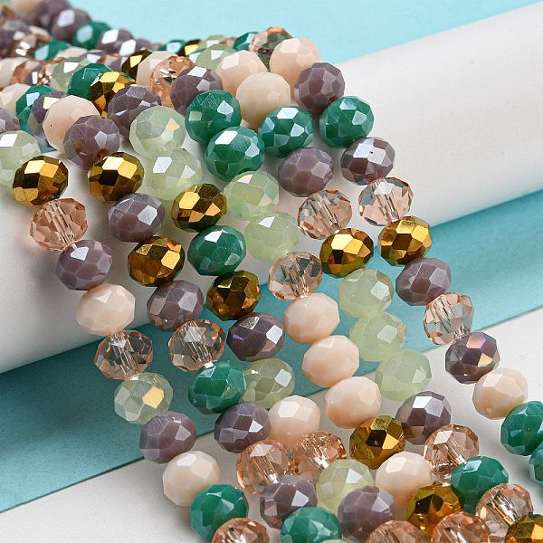 PandaHall Glass Beads Strands, Faceted, Rondelle, Blanched Almond, 8x6mm, Hole: 1mm, about 65~68pcs/strand, 15.7~16.1 inch(40~41cm) Glass...
PandaHall Glass Beads Strands, Faceted, Rondelle, Blanched Almond, 8x6mm, Hole: 1mm, about 65~68pcs/strand, 15.7~16.1 inch(40~41cm) Glass...