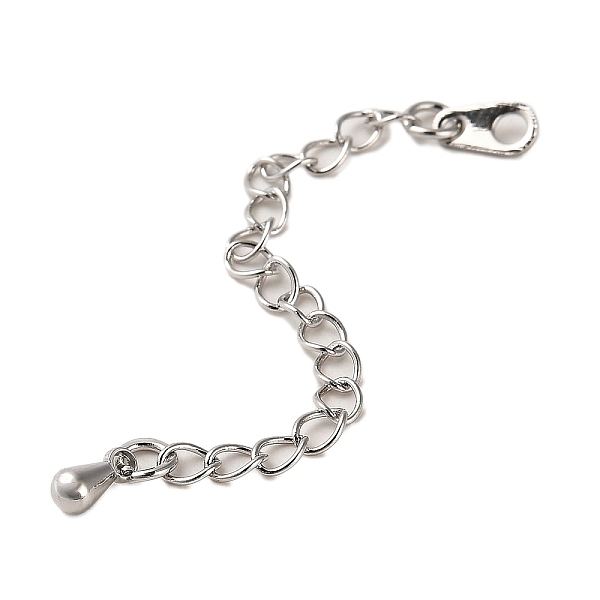 PandaHall Rack Plating Brass Curb Chain Extender, End Chains with Teardrop Drop, Real Platinum Plated, 67mm Brass Teardrop
PandaHall Rack Plating Brass Curb Chain Extender, End Chains with Teardrop Drop, Real Platinum Plated, 67mm Brass Teardrop