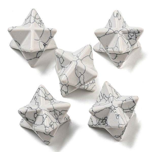 PandaHall Dyed Synthetic Turquoise Beads, No Hole/Undrilled, Merkaba Star, Floral White, 25x25x25mm Synthetic Turquoise Star
PandaHall Dyed Synthetic Turquoise Beads, No Hole/Undrilled, Merkaba Star, Floral White, 25x25x25mm Synthetic Turquoise Star