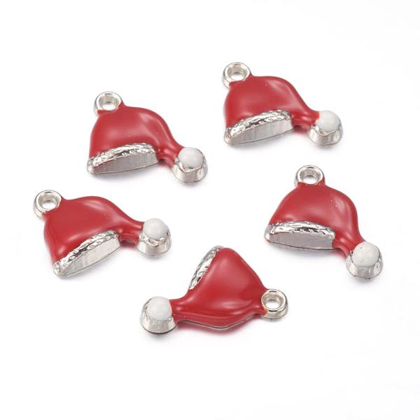 PandaHall Brass Enamel Pendants, Cadmium Free & Nickel Free & Lead Free, Christmas Hat, Platinum Color, Red and White, Size: about 16.5mm...
PandaHall Brass Enamel Pendants, Cadmium Free & Nickel Free & Lead Free, Christmas Hat, Platinum Color, Red and White, Size: about 16.5mm...