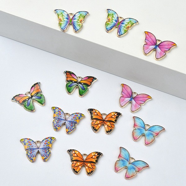 PandaHall 12Pcs 6 Colors Light Gold Tone Alloy Enamel Pendants, Butterfly Charm, Mixed Color, 16x22x1.5mm, Hole: 2x1.5mm, 2pcs/color..., Multicolor
PandaHall 12Pcs 6 Colors Light Gold Tone Alloy Enamel Pendants, Butterfly Charm, Mixed Color, 16x22x1.5mm, Hole: 2x1.5mm, 2pcs/color..., Multicolor