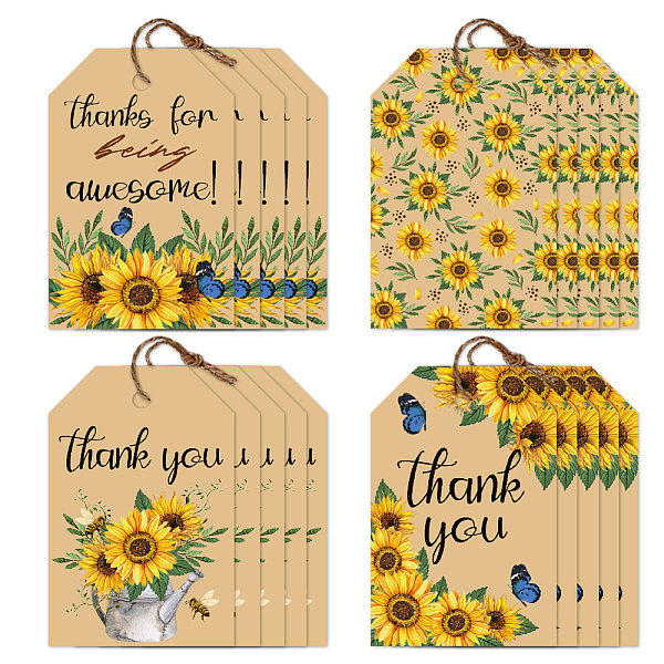 PandaHall CHGCRAFT 120 PCS Gift Tags Sunflower Kraft Paper Gift Tags with String 3x2in Thank You Present Labels for Gifts for Women's Day..., Yellow
PandaHall CHGCRAFT 120 PCS Gift Tags Sunflower Kraft Paper Gift Tags with String 3x2in Thank You Present Labels for Gifts for Women's Day..., Yellow