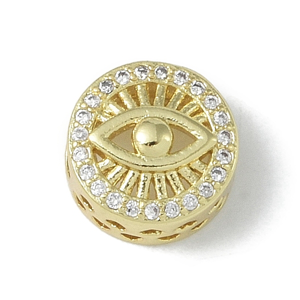 PandaHall Rack Plating Brass Micro Pave Clear Cubic Zirconia Beads, Long-Lasting Plated, Lead Free & Cadmium Free, Flat Round with Eye, Real...
PandaHall Rack Plating Brass Micro Pave Clear Cubic Zirconia Beads, Long-Lasting Plated, Lead Free & Cadmium Free, Flat Round with Eye, Real...