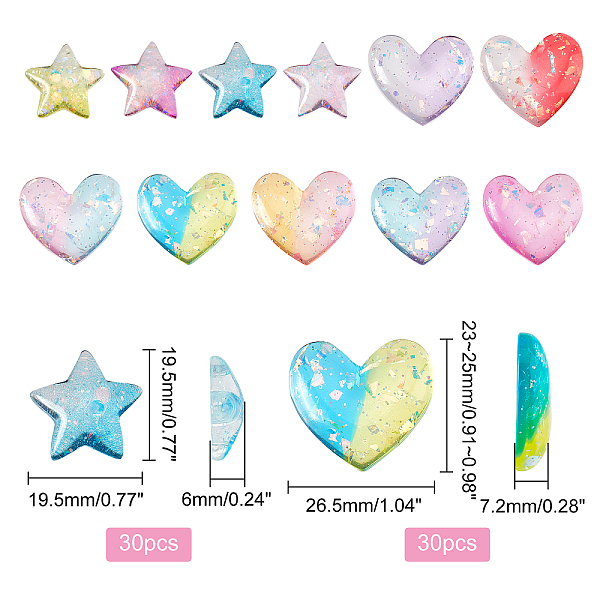 PandaHall AHANDMAKER 60 Pcs Star Powder Slime Charms Cabochons with Glitter, Transparent FlatBack Heart Resin Beads for DIY Nair Craft..., Multicolor
PandaHall AHANDMAKER 60 Pcs Star Powder Slime Charms Cabochons with Glitter, Transparent FlatBack Heart Resin Beads for DIY Nair Craft..., Multicolor
