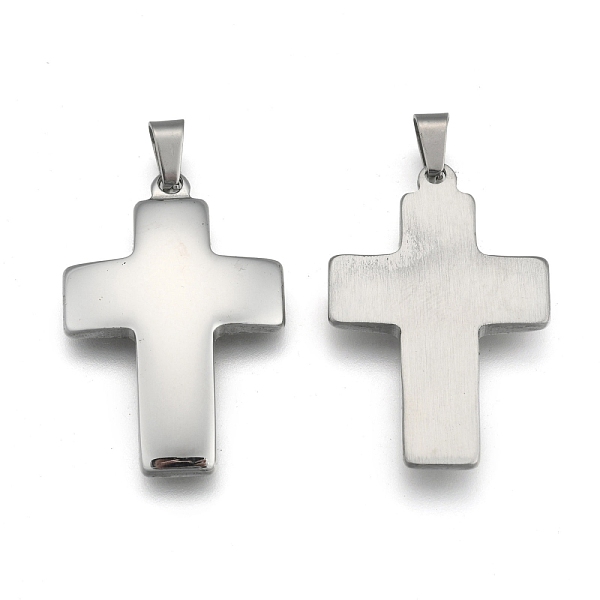 PandaHall Cross 304 Stainless Steel Surface Pendants, Stainless Steel Color, 36x24x4mm, Hole: 5x9mm 304 Stainless Steel Cross
PandaHall Cross 304 Stainless Steel Surface Pendants, Stainless Steel Color, 36x24x4mm, Hole: 5x9mm 304 Stainless Steel Cross
