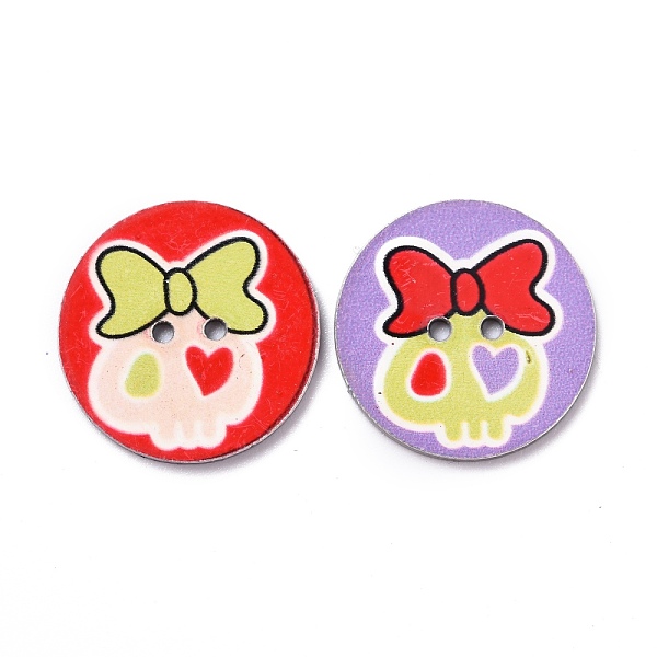 PandaHall 2-Hole Flat Round with Lovely Skull Pattern Acrylic Buttons, Mixed Color, 25x2mm, Hole: 2mm Acrylic Flat Round Multicolor
PandaHall 2-Hole Flat Round with Lovely Skull Pattern Acrylic Buttons, Mixed Color, 25x2mm, Hole: 2mm Acrylic Flat Round Multicolor