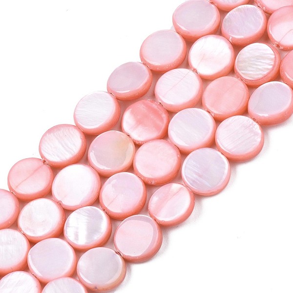 PandaHall Freshwater Shell Beads Strands, Dyed, Flat Round, Light Salmon, 8x2.5~3.5mm, Hole: 0.8mm, about 50~51pcs/strand, 15.35 inch~15.75...
PandaHall Freshwater Shell Beads Strands, Dyed, Flat Round, Light Salmon, 8x2.5~3.5mm, Hole: 0.8mm, about 50~51pcs/strand, 15.35 inch~15.75...