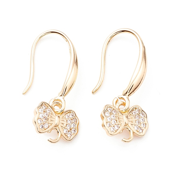 PandaHall Rack Plating Brass Micro Pave Cubic Zirconia Earring Hooks, with Vertical Loop, Cadmium Free & Lead Free, Bowknot, Real 14K Gold..., Clear
PandaHall Rack Plating Brass Micro Pave Cubic Zirconia Earring Hooks, with Vertical Loop, Cadmium Free & Lead Free, Bowknot, Real 14K Gold..., Clear