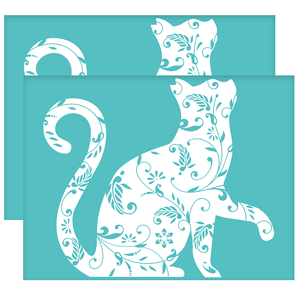 PandaHall Self-Adhesive Silk Screen Printing Stencil, for Painting on Wood, DIY Decoration T-Shirt Fabric, Turquoise, Cat Shape, 280x220mm...
PandaHall Self-Adhesive Silk Screen Printing Stencil, for Painting on Wood, DIY Decoration T-Shirt Fabric, Turquoise, Cat Shape, 280x220mm...