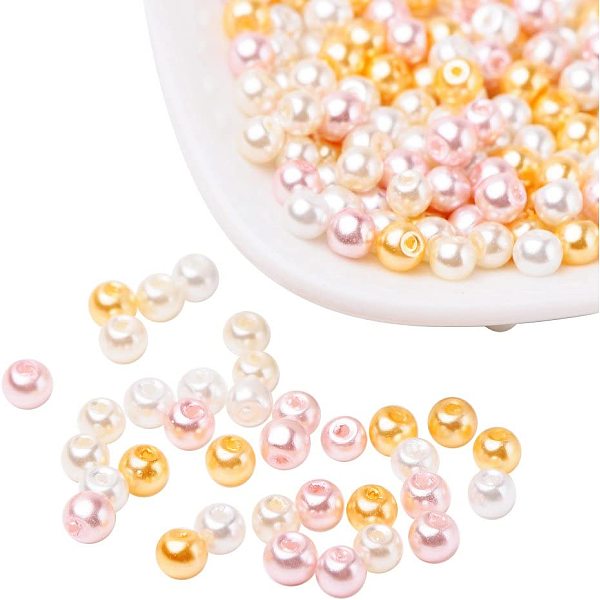 PandaHall 400pcs Barely Pink Mix Pearlized Glass Pearl Beads, 4mm Glass Round Multicolor
PandaHall 400pcs Barely Pink Mix Pearlized Glass Pearl Beads, 4mm Glass Round Multicolor
