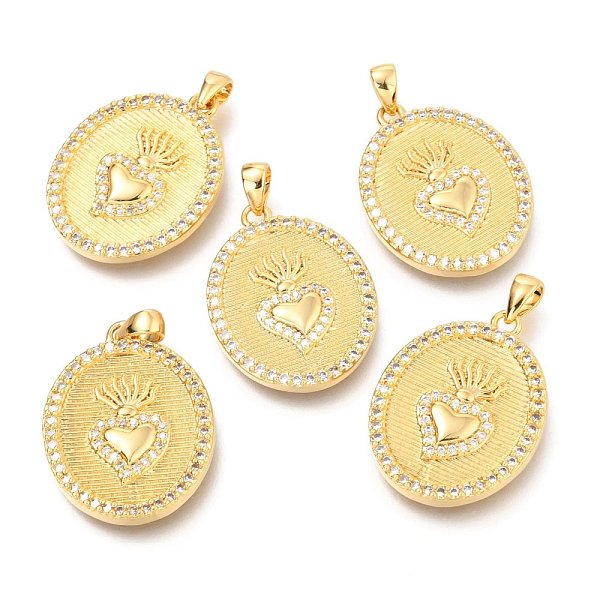 PandaHall Brass Micro Pave Clear Cubic Zirconia Pendants, with Jump Rings, Flat Round with Radlish, Real 18K Gold Plated, 23x17.9x2.9mm...
PandaHall Brass Micro Pave Clear Cubic Zirconia Pendants, with Jump Rings, Flat Round with Radlish, Real 18K Gold Plated, 23x17.9x2.9mm...