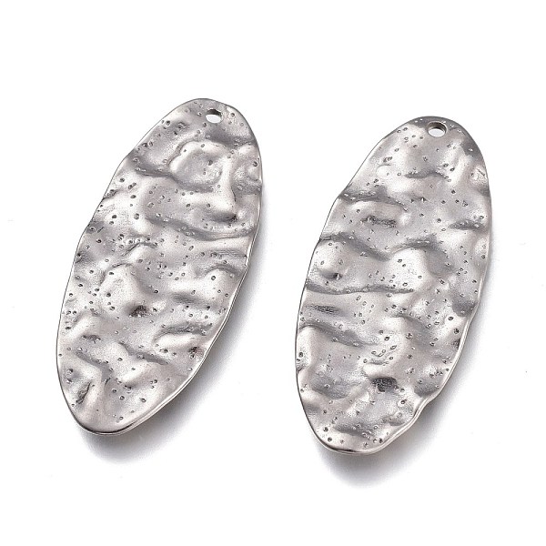 PandaHall 304 Stainless Steel Pendants, Textured, Oval, Stainless Steel Color, 38x16x2mm, Hole: 1.5mm 304 Stainless Steel Oval
PandaHall 304 Stainless Steel Pendants, Textured, Oval, Stainless Steel Color, 38x16x2mm, Hole: 1.5mm 304 Stainless Steel Oval