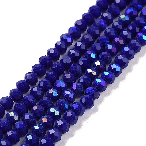 PandaHall Electroplate Opaque Solid Color Glass Beads Strands, Half Rainbow Plated, Faceted, Rondelle, Blue, 6x5mm, Hole: 1mm, about...
PandaHall Electroplate Opaque Solid Color Glass Beads Strands, Half Rainbow Plated, Faceted, Rondelle, Blue, 6x5mm, Hole: 1mm, about...