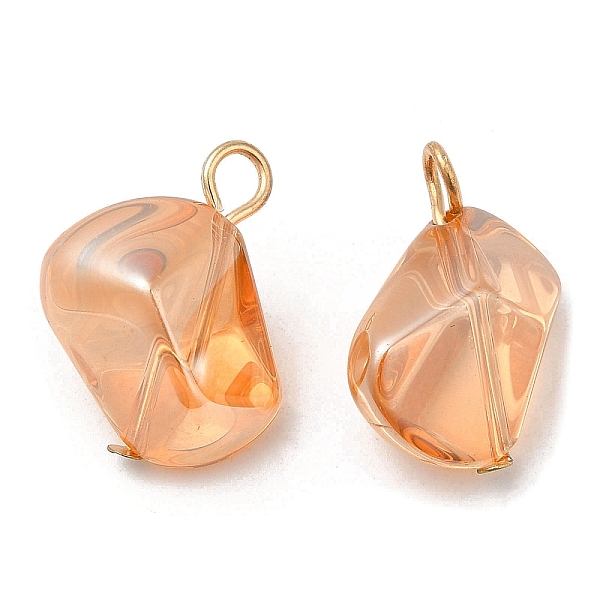 PandaHall Glass Pendants, with Golden Brass Loops, Polygon Charms, PeachPuff, 19~20x16.5x11.5~12mm, Hole: 2~2.2mm Brass+Glass Polygon Brown
PandaHall Glass Pendants, with Golden Brass Loops, Polygon Charms, PeachPuff, 19~20x16.5x11.5~12mm, Hole: 2~2.2mm Brass+Glass Polygon Brown