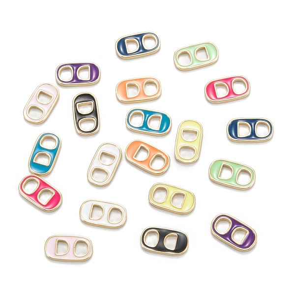 PandaHall Brass Enamel Charms, Real 18K Gold Plated, Long-Lasting Plated, Hollow Oval, Mixed Color, 16x9x1.5mm, Hole: 5X4mm and 4.5x3.5mm..., Multicolor
PandaHall Brass Enamel Charms, Real 18K Gold Plated, Long-Lasting Plated, Hollow Oval, Mixed Color, 16x9x1.5mm, Hole: 5X4mm and 4.5x3.5mm..., Multicolor