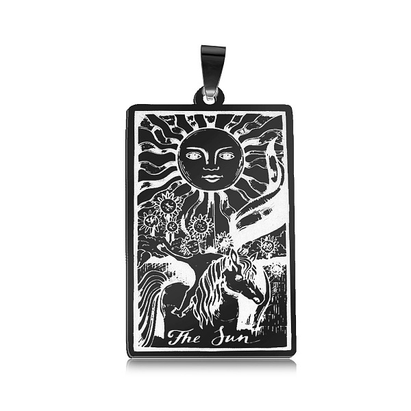PandaHall Stainless Steel Pendants, Rectangle with Tarot Pattern, Electrophoresis Black, The Sun XIX, No Size Stainless Steel Tarot
PandaHall Stainless Steel Pendants, Rectangle with Tarot Pattern, Electrophoresis Black, The Sun XIX, No Size Stainless Steel Tarot