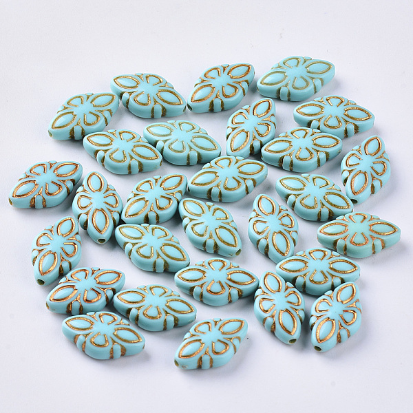PandaHall Plating Acrylic Beads, Golden Metal Enlaced, Rhombus, Dark Turquoise, 16x9.5x4.5mm, Hole: 1mm Acrylic Rhombus Cyan
PandaHall Plating Acrylic Beads, Golden Metal Enlaced, Rhombus, Dark Turquoise, 16x9.5x4.5mm, Hole: 1mm Acrylic Rhombus Cyan