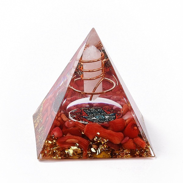 PandaHall Resin Orgonite Pyramid Home Display Decorations, with Natural Gemstone Chips, Red, 50x50x50mm Resin Pyramid Red
PandaHall Resin Orgonite Pyramid Home Display Decorations, with Natural Gemstone Chips, Red, 50x50x50mm Resin Pyramid Red