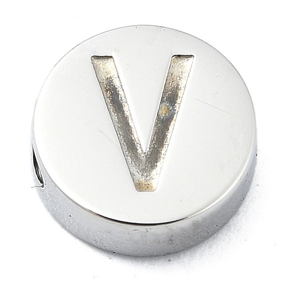 PandaHall 304 Stainless Steel Beads, Flat Round with Letter, Stainless Steel Color, Letter V, 8x3mm, Hole: 1.6mm 304 Stainless Steel Letter...
PandaHall 304 Stainless Steel Beads, Flat Round with Letter, Stainless Steel Color, Letter V, 8x3mm, Hole: 1.6mm 304 Stainless Steel Letter...