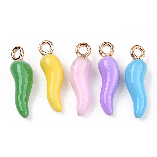 PandaHall Alloy Enamel Pendants, Cadmium Free & Nickel Free & Lead Free, Light Gold, Hot Horn of Plenty/Italian Horn Cornicello Charms..., Multicolor
PandaHall Alloy Enamel Pendants, Cadmium Free & Nickel Free & Lead Free, Light Gold, Hot Horn of Plenty/Italian Horn Cornicello Charms..., Multicolor