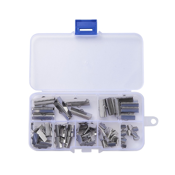 PandaHall 201 Stainless Steel Ribbon Crimp Ends, Stainless Steel Color, 7~10x7~25mm, Hole: 1x1~3mm, 70pcs/box 201 Stainless Steel
PandaHall 201 Stainless Steel Ribbon Crimp Ends, Stainless Steel Color, 7~10x7~25mm, Hole: 1x1~3mm, 70pcs/box 201 Stainless Steel